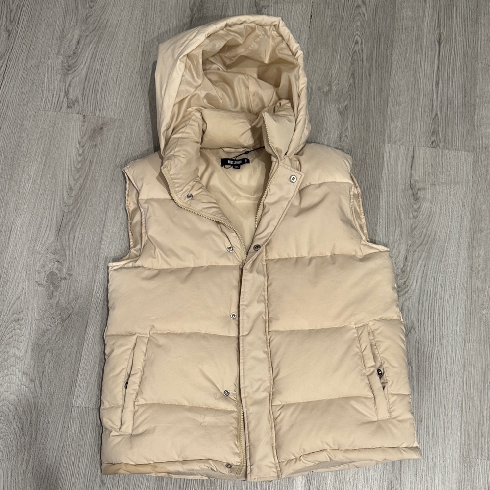 Missguided Cream Puffer Vest